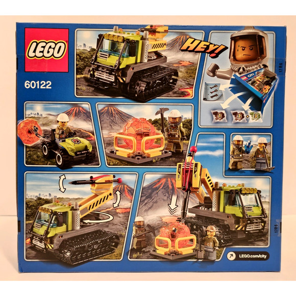 VOLCANO CRAWLER Lego City LEGO Set #60122 NEW Sealed RETIRED Unopened - Picture 3 of 10